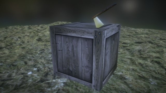 Box On Dirt 3D Model