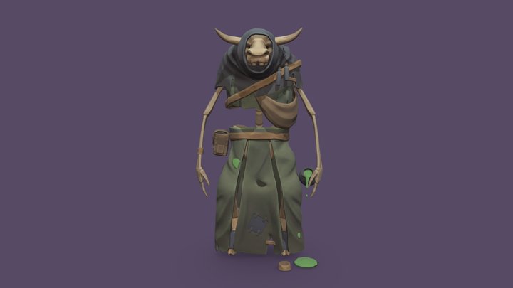 minotaur skeleton sculpt pose 3D Model