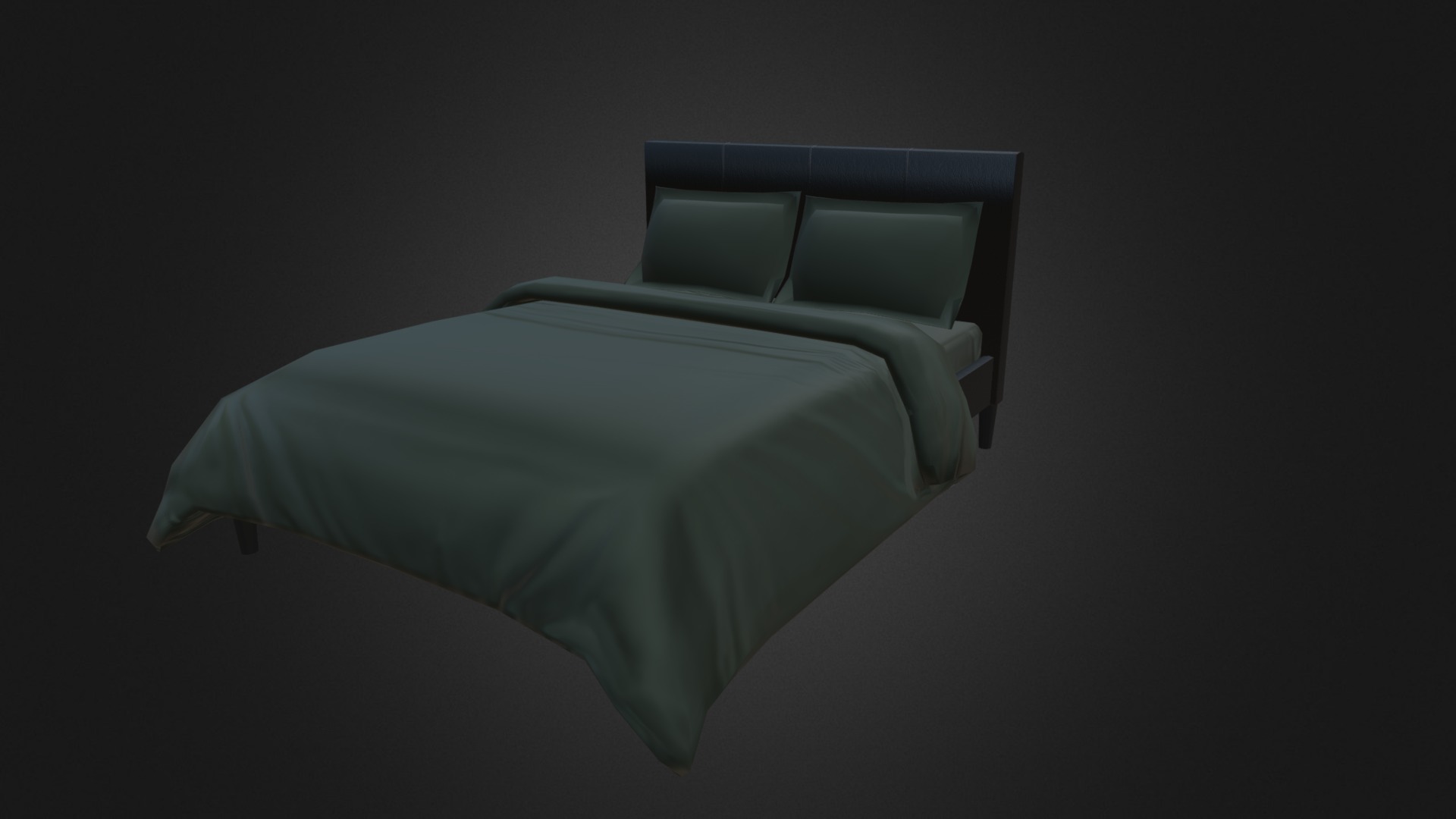 3D model Leather Upholstered Platform Bed - This is a 3D model of the Leather Upholstered Platform Bed. The 3D model is about a chair with a pillow.