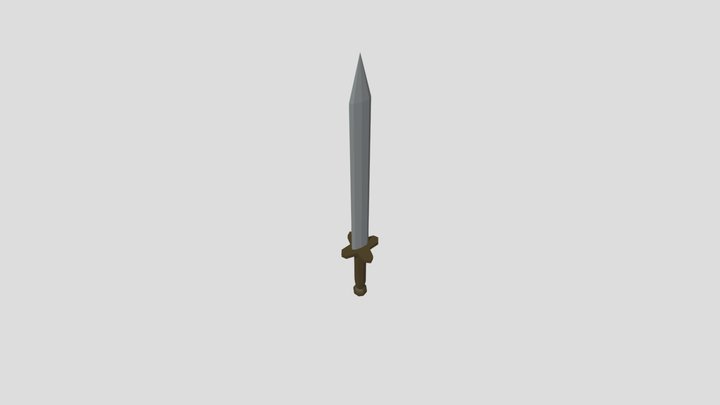 Low Poly Blade 3D Model
