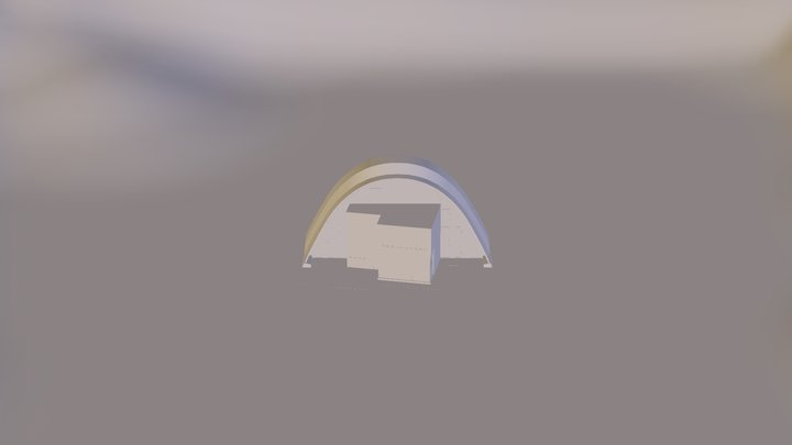 Untextured Crossway 3D Model