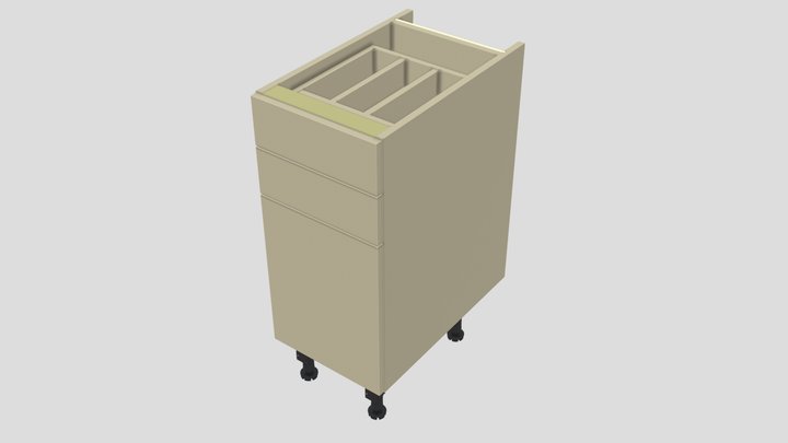 K8494 Drawer & Cupboard Unit 3D 3D Model