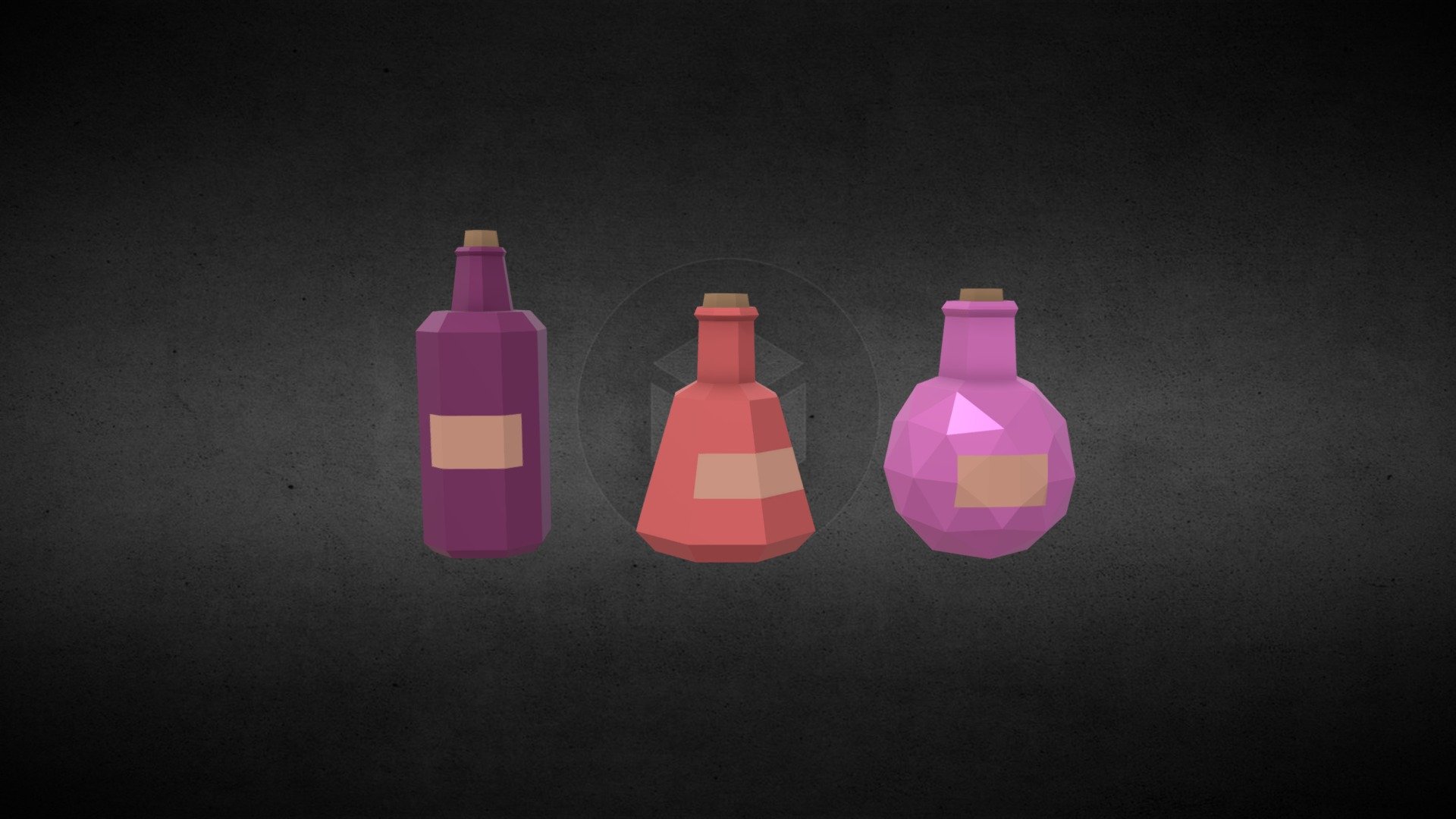 Pink Potion Bottles