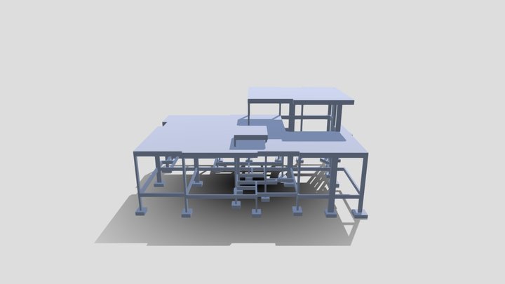 VISTA 3D EDIFICAÇÃO TÉRREA COM MEZANINO E PÉ DIR 3D Model