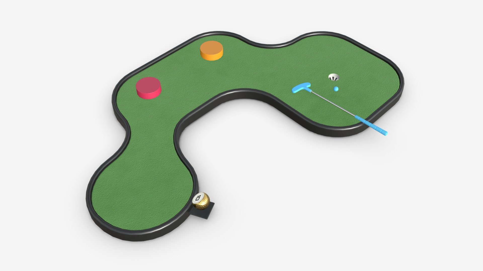 Miniature Golf Course 10 Buy Royalty Free 3D model by HQ3DMOD