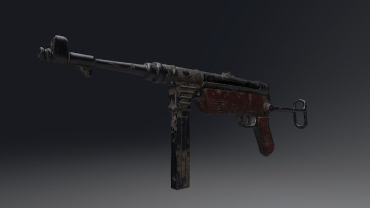 Mp40 Schmeisser  Dirt 3D Model