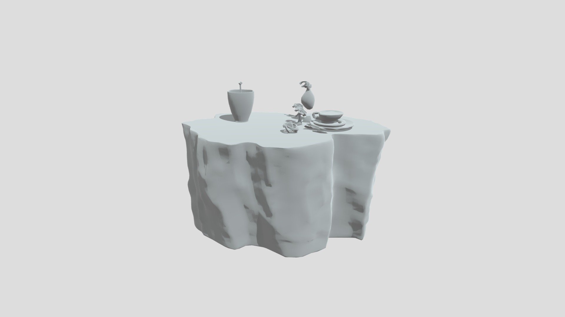 Rock Table Elegance - 3D model by idthanhdang2210 [63692df] - Sketchfab