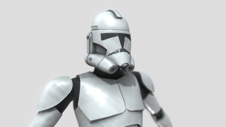 Episode III Phase 2 Clone Trooper (CGI HD) 3D Model