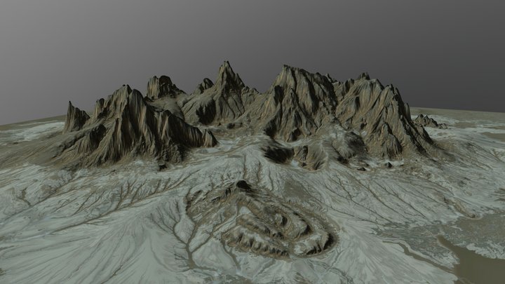 Getting dents in the landscape 3D Model