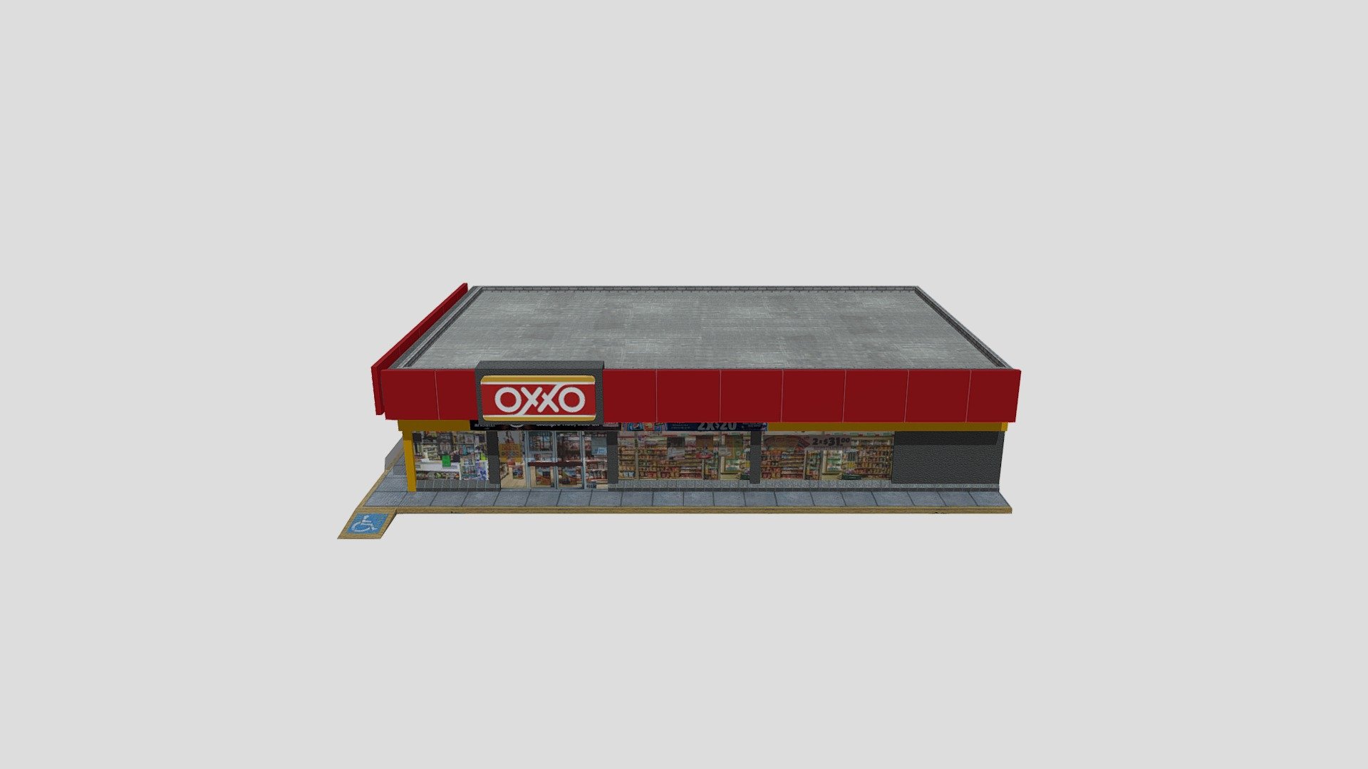 Tienda Oxxo Download Free 3d Model By Alecsvaldez Alexvzzz