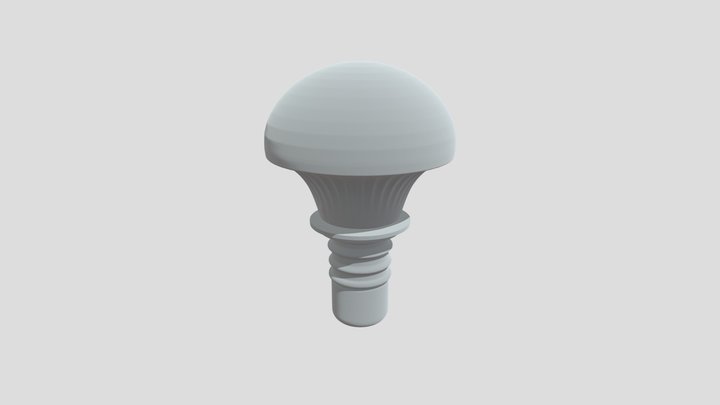 Mushroom-shaped light bulb socket 3D Model