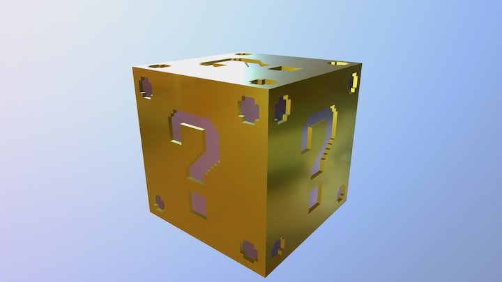 Mario Question Block 3D Model