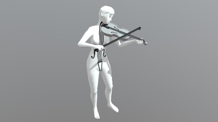 The White Violin 3D Model