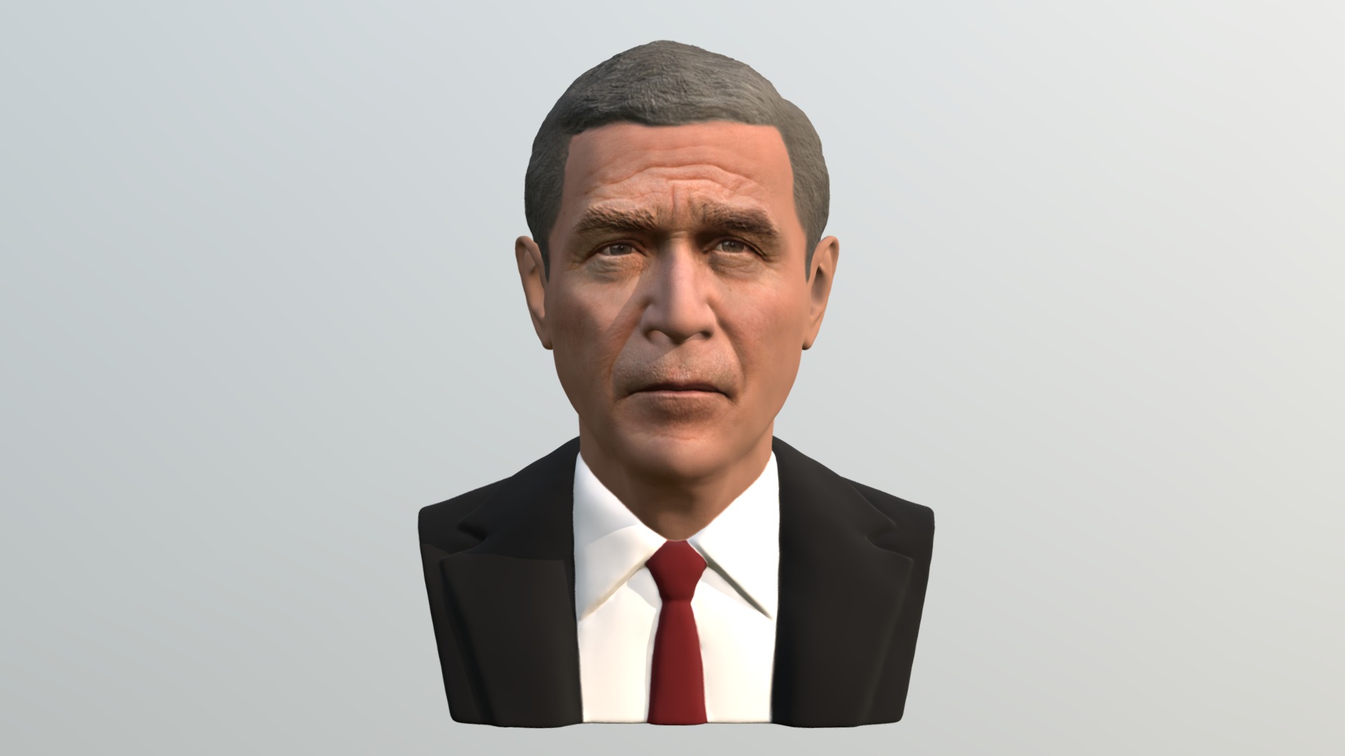 3D model George Bush bust for full color 3D printing - This is a 3D model of the George Bush bust for full color 3D printing. The 3D model is about a man in a suit.