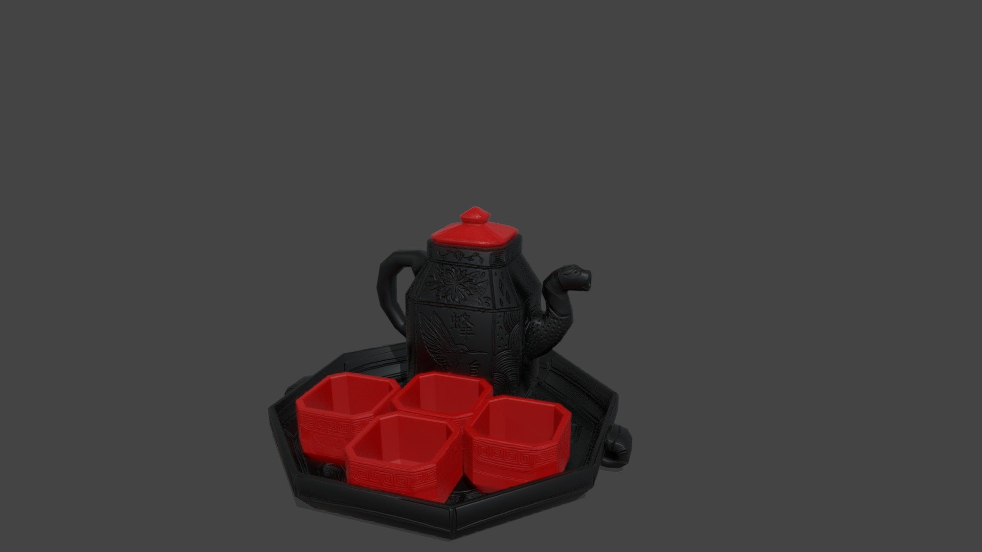 Low Poly Hexagonal Tea Set - Buy Royalty Free 3D model by Chaitanya ...