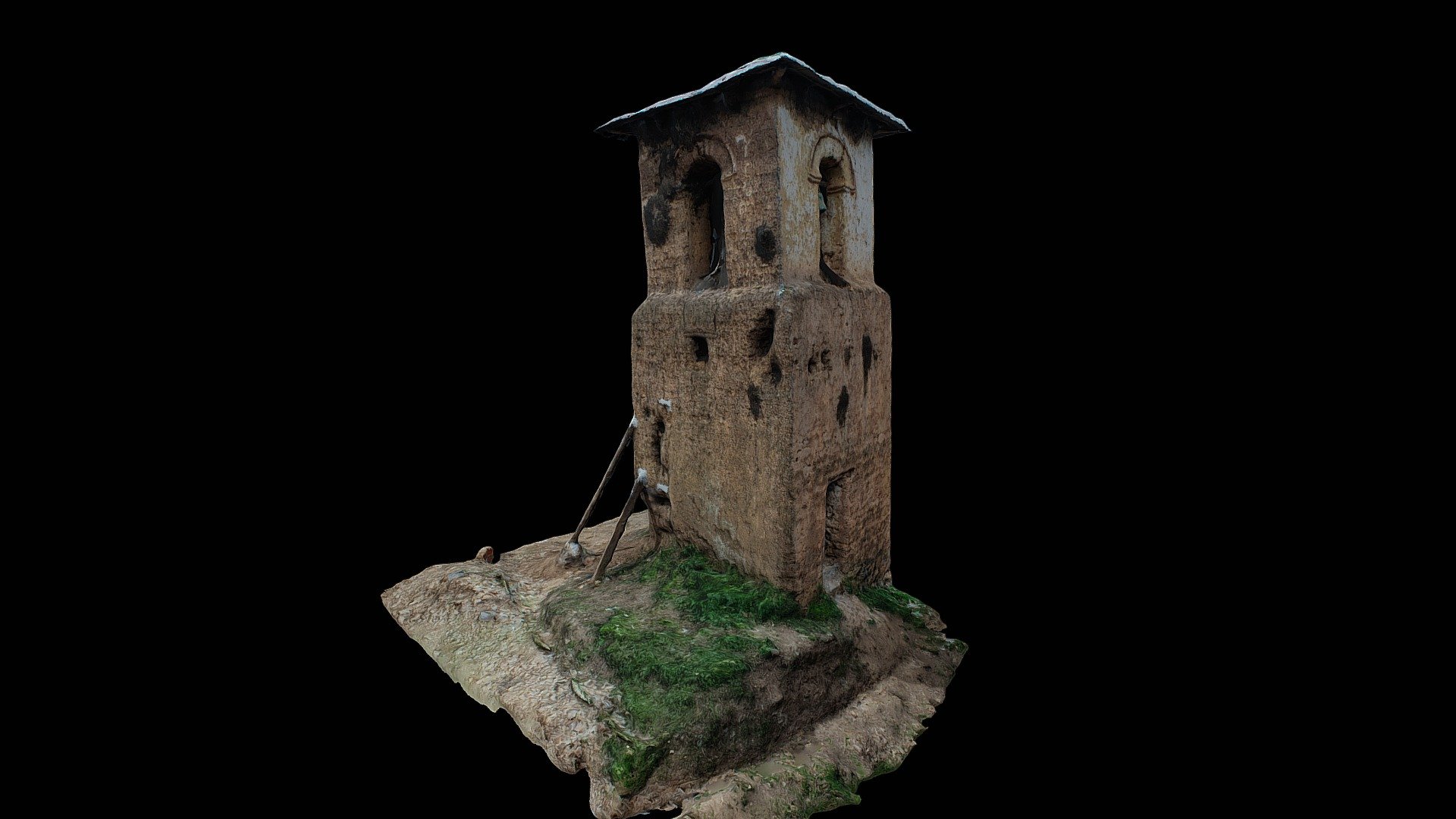 Campanario Capilla Hacienda Andrés de Santa Cruz — Sketchfab embed 3D viewer