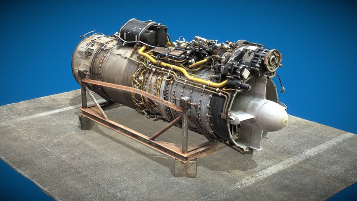 Old turbine engine 3D Model