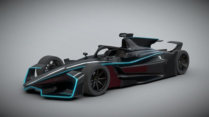 Formula E Gen2 EVO Car 3D Model