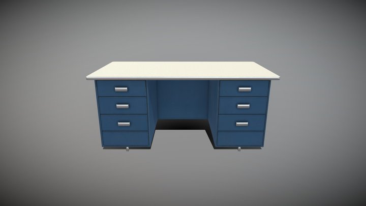 Office Table 3D Model
