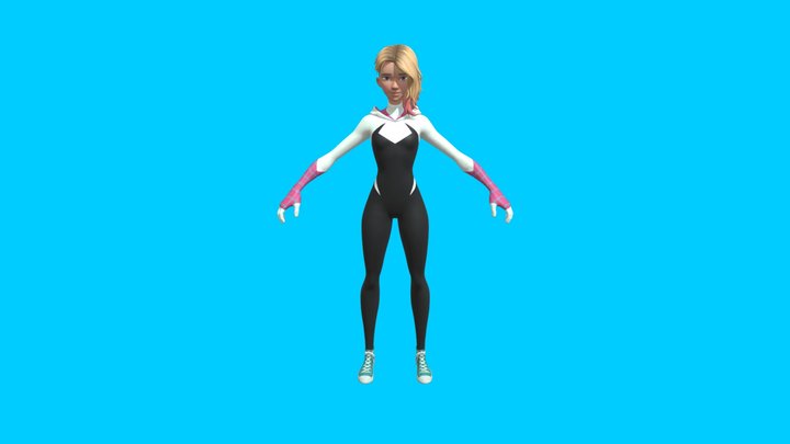 Spider Gwen Playermodel (GMOD) 3D Model