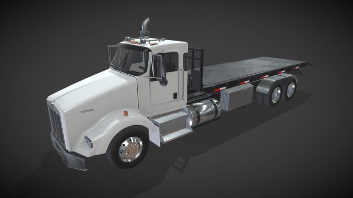 Kenworth T800 Platform Truck 3D Model