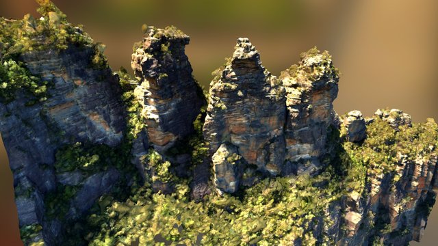 The Three Sisters 3D Model