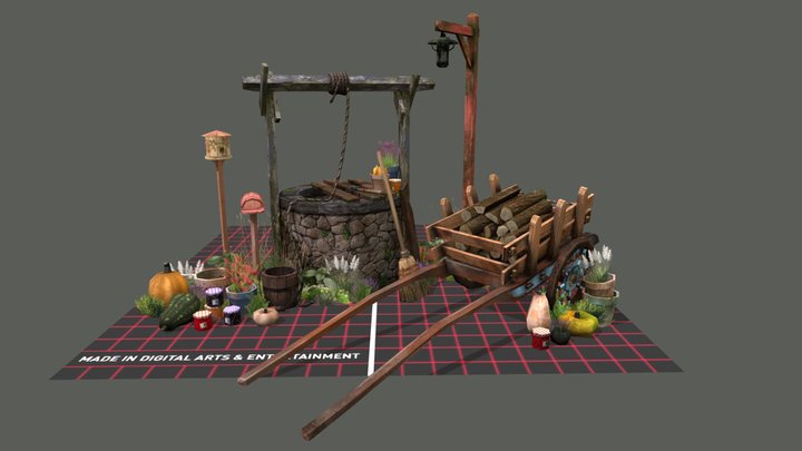 DAE 5 Finished props - Grandma's House 3D Model