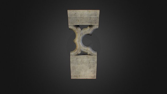 Gothic church balustrade 1 3D Model