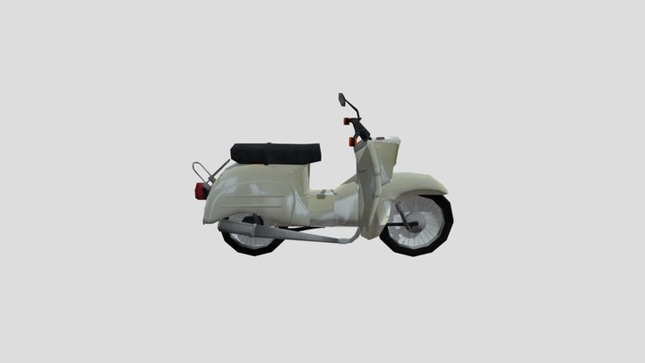 Simson KR51 - Schwalbe low poly 3D Model