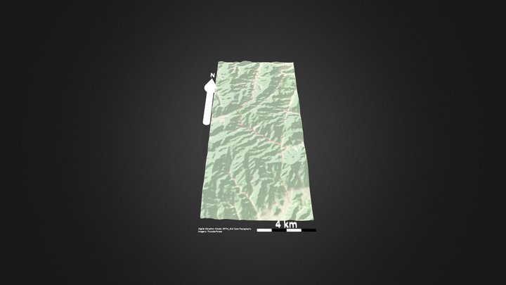 云蒙山_等高地图 – Modelo 3D gratuito STL