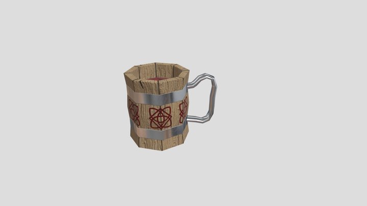 Wooden Mug 3D Model