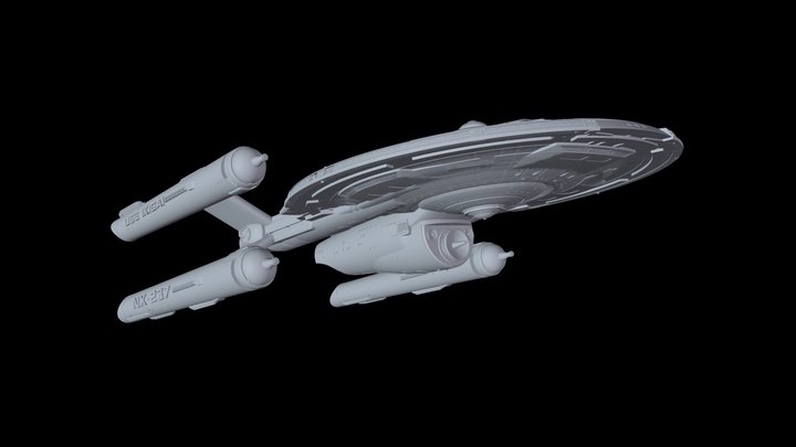 Ikigai-Class Starship 3D Model