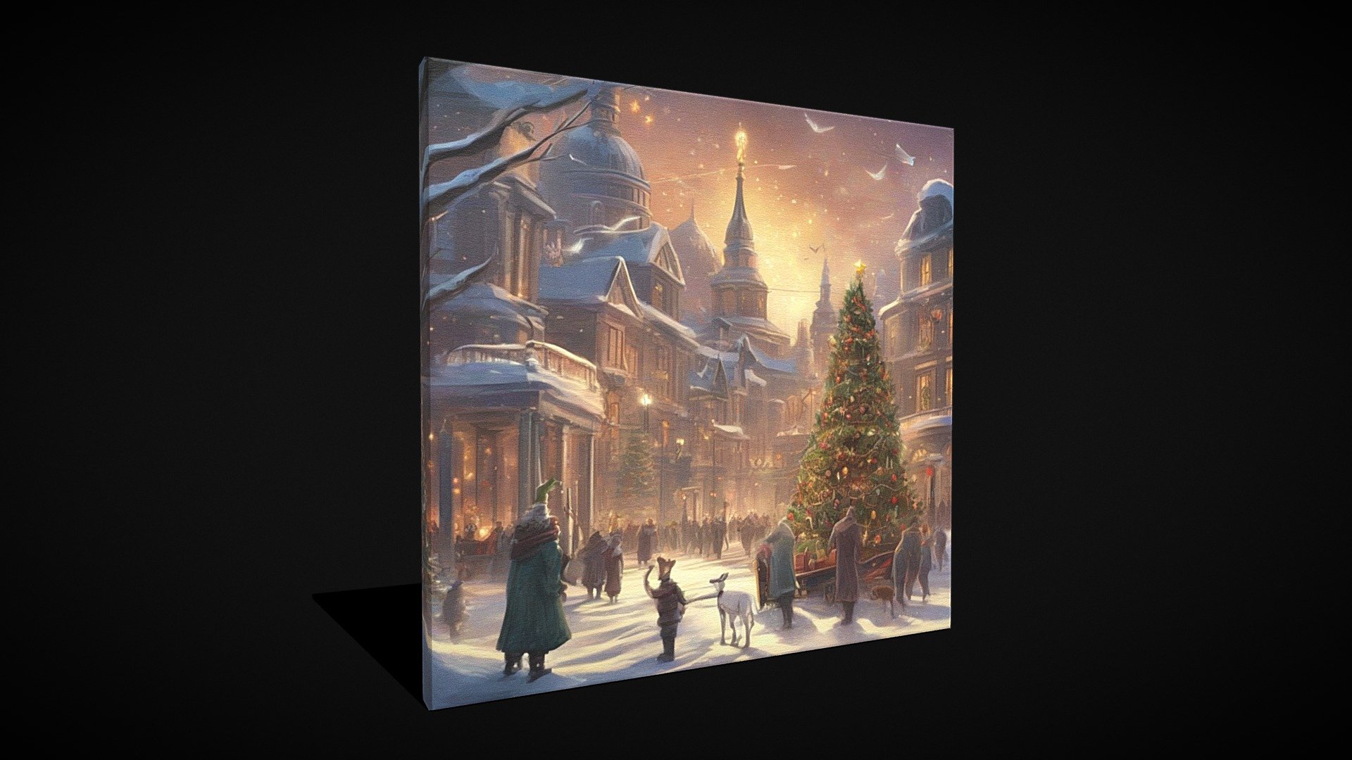 Christmas Painting Three - Buy Royalty Free 3D model by ...