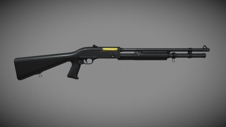 Benelli M3 Super 90 Shotgun - Weapon 3D Model