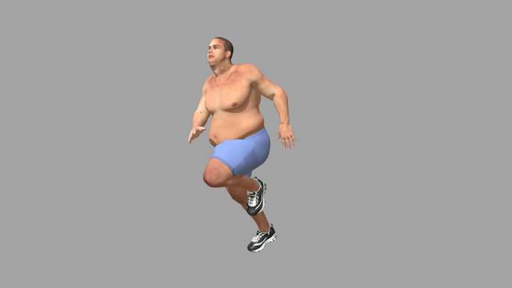 Running Man No Top2 3D Model