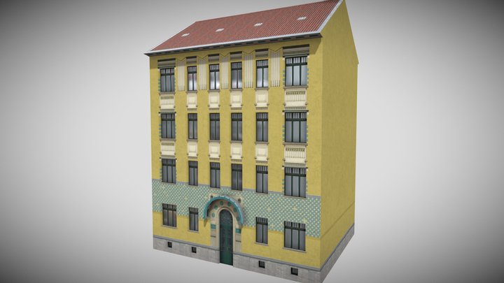 Art Nouveau Building, Ljubljana, Slovenia 3D Model