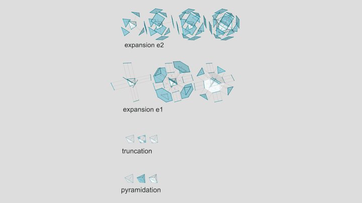 Polyhedra_tetrahedron transformations 3D Model