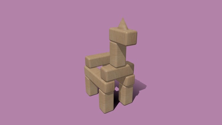 Unicorn Blocks 3D Model