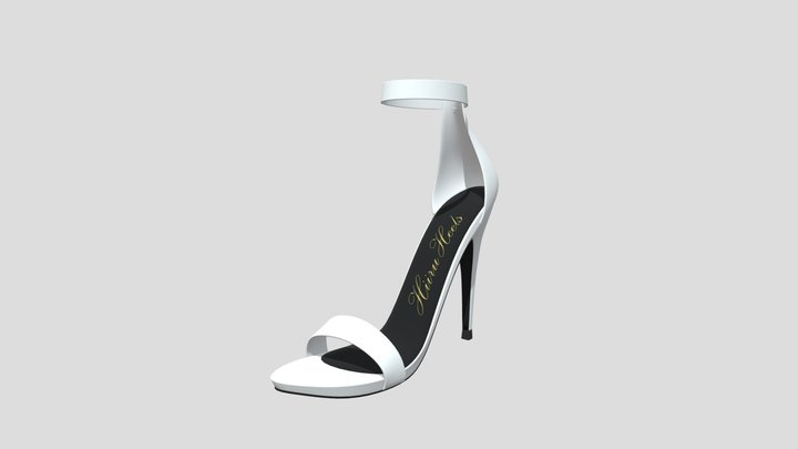 Ankle Strap Sandal High Heels 3D Model