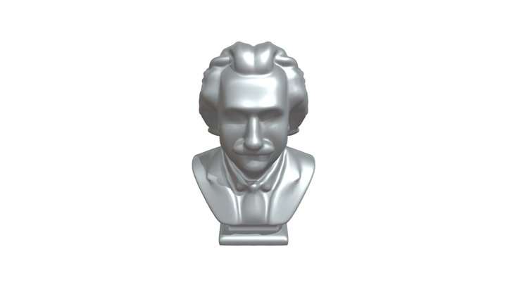 Bust statue of famous theoretical physicist 3D Model