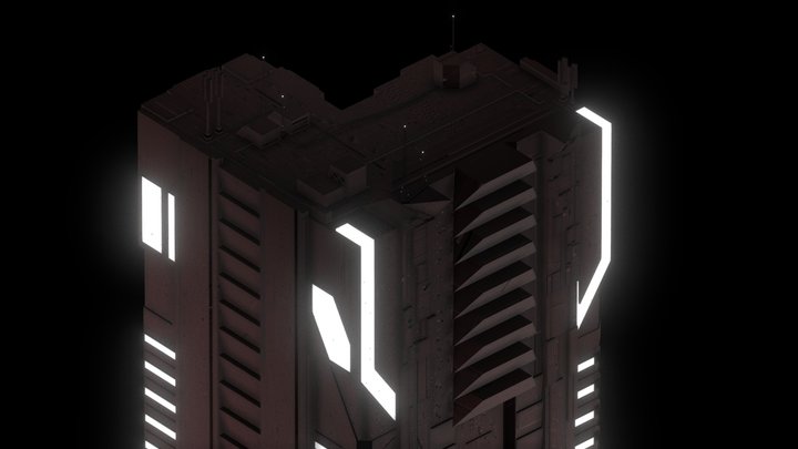 Sci-fi Building 3D Model