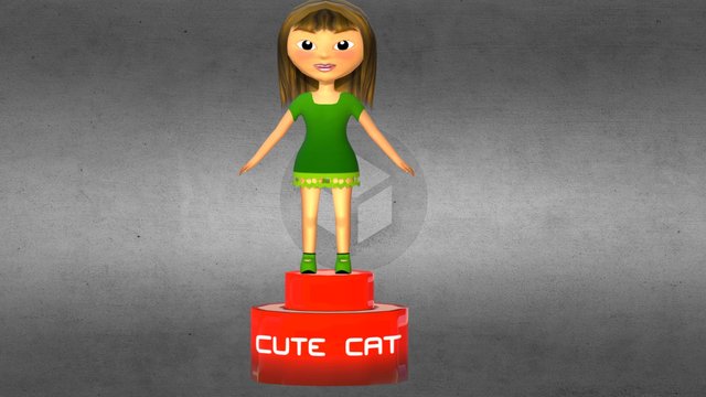Chibi Girl 3D Model