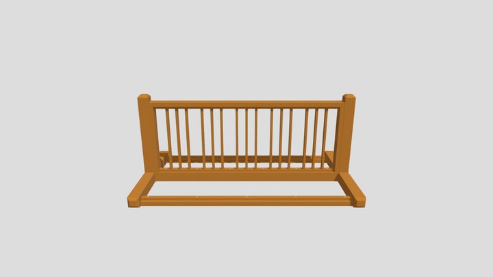 Bike Rack in Cedar - BR10 - Polly Products 3D Model