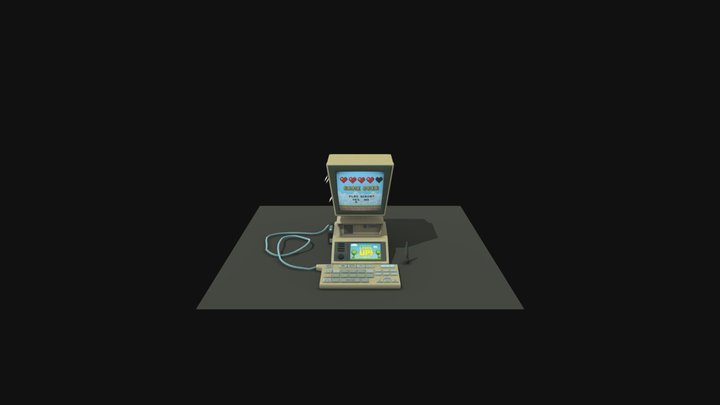 Máy Tính Cũ - Old computer 3D Model