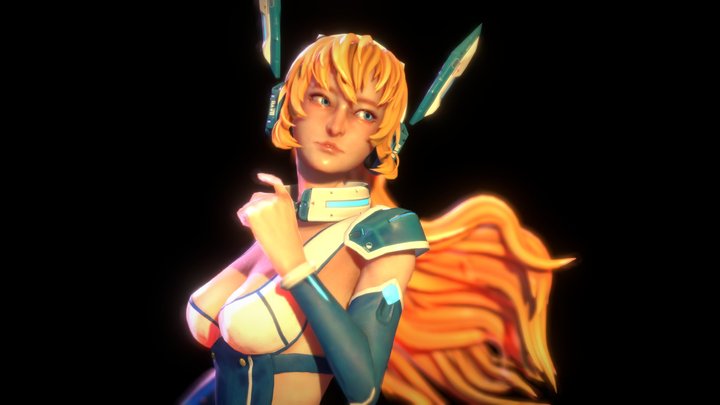 Mechanic Girl 3D Model