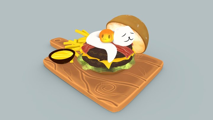 Kitty Burger 3D Model