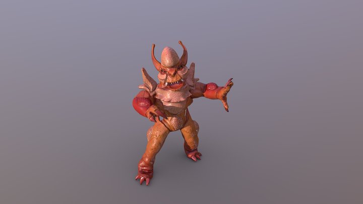 Creature Dynamic Pose 3D Model