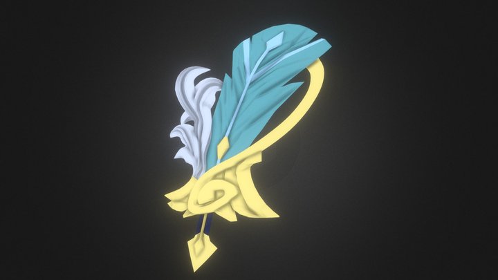 Bard's Arrow Feather (Genshin Impact Artifact) – Kostenloses 3D-Modell STL