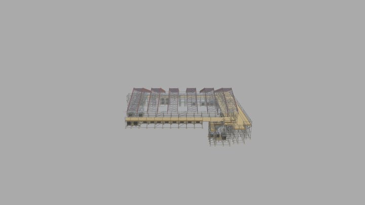 Scaffold Temporary Roof 3D Model