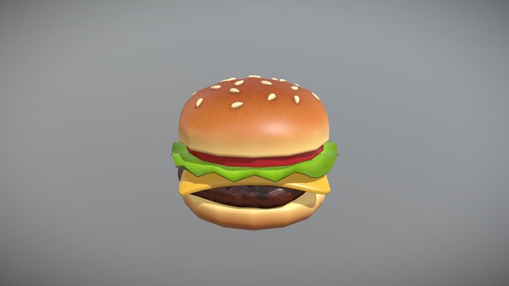 Hamburger 02 3D Model